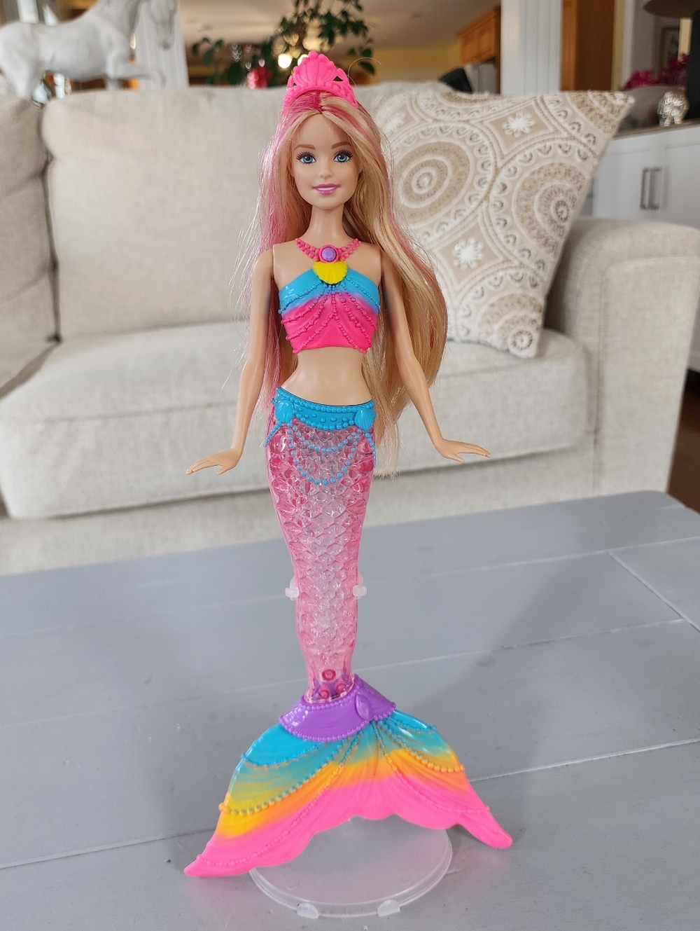 🧜‍♀️ Mattel Barbie Rainbow Lights Mermadia Mermaid Colorful Doll Beautiful